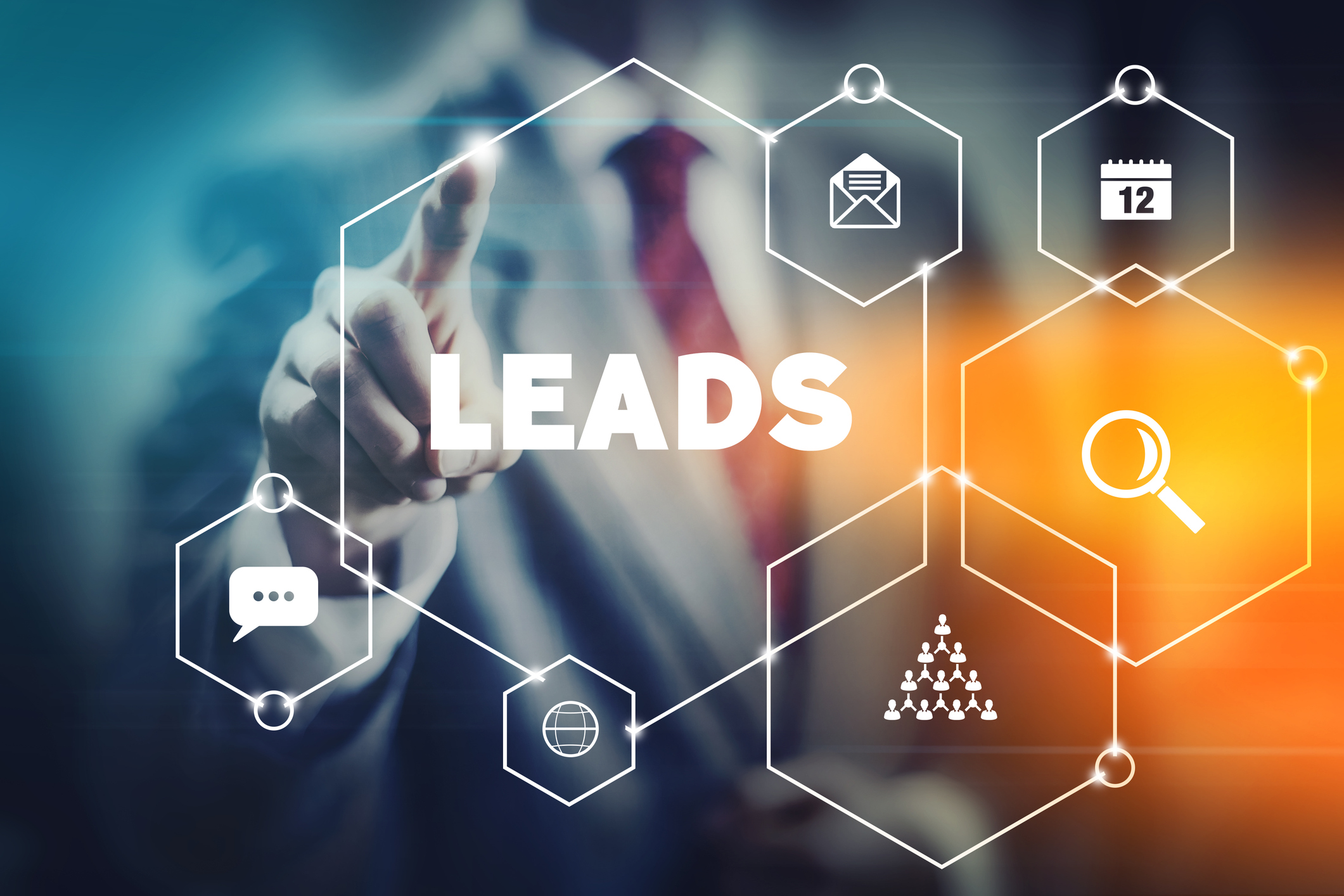 Mordern marketing concept for important lead generation in digital networks.